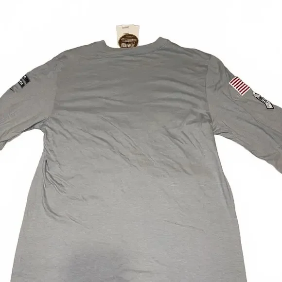 New Nike Military New York Jets NFL Long Sleeve Shirt Gray Men's Size S Salute - Picture 7 of 7